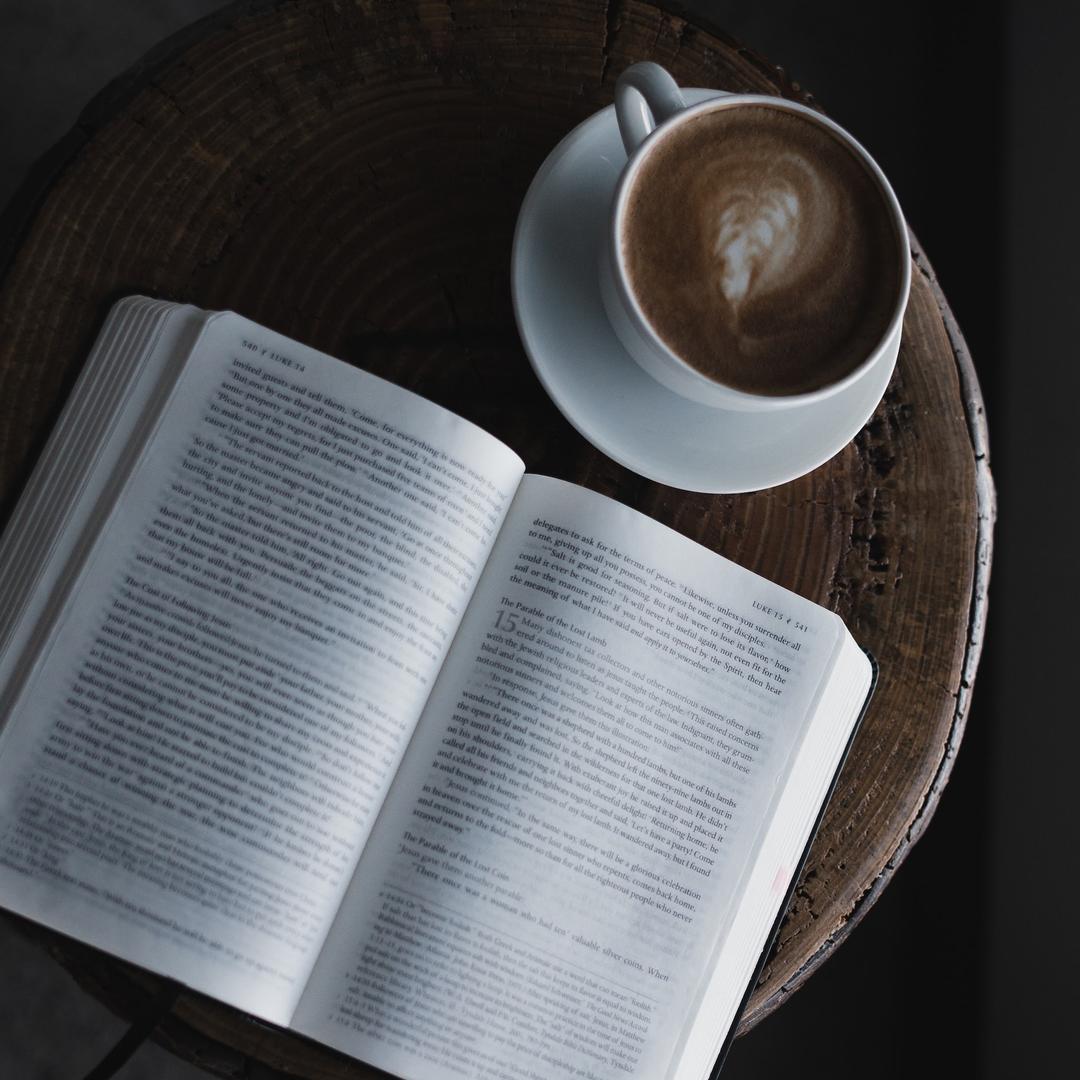 Book and coffee